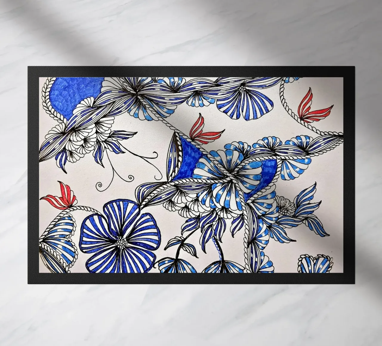 BLUE SYMPHONY doormat by L'Atelier des merveilles