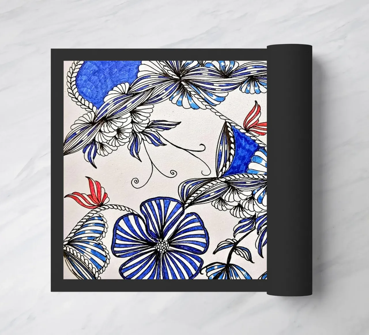 BLUE SYMPHONY doormat by L'Atelier des merveilles