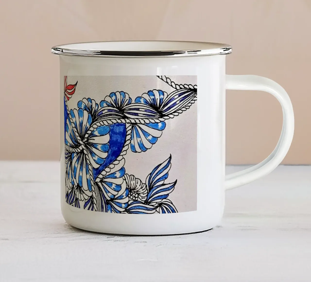 SINFONIA BLU tazza in smalto da L'Atelier des merveilles