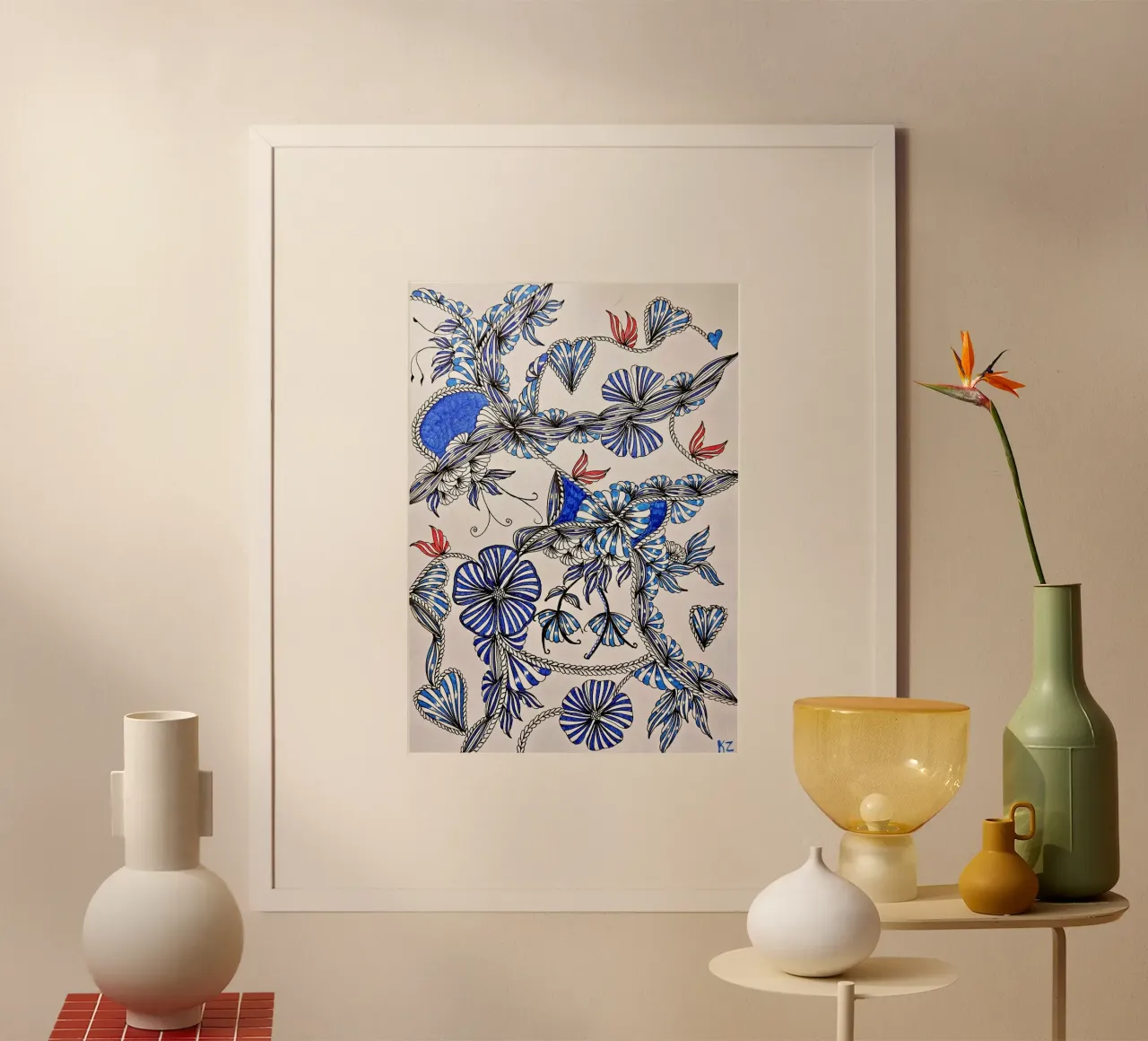 BLAUE SYMPHONIE Poster von L'Atelier des merveilles