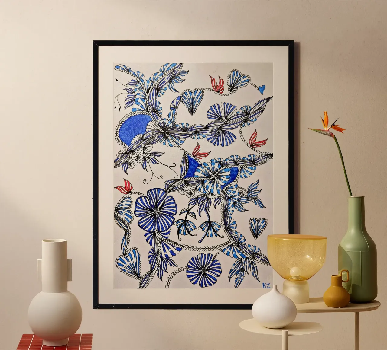 BLAUE SYMPHONIE Poster von L'Atelier des merveilles