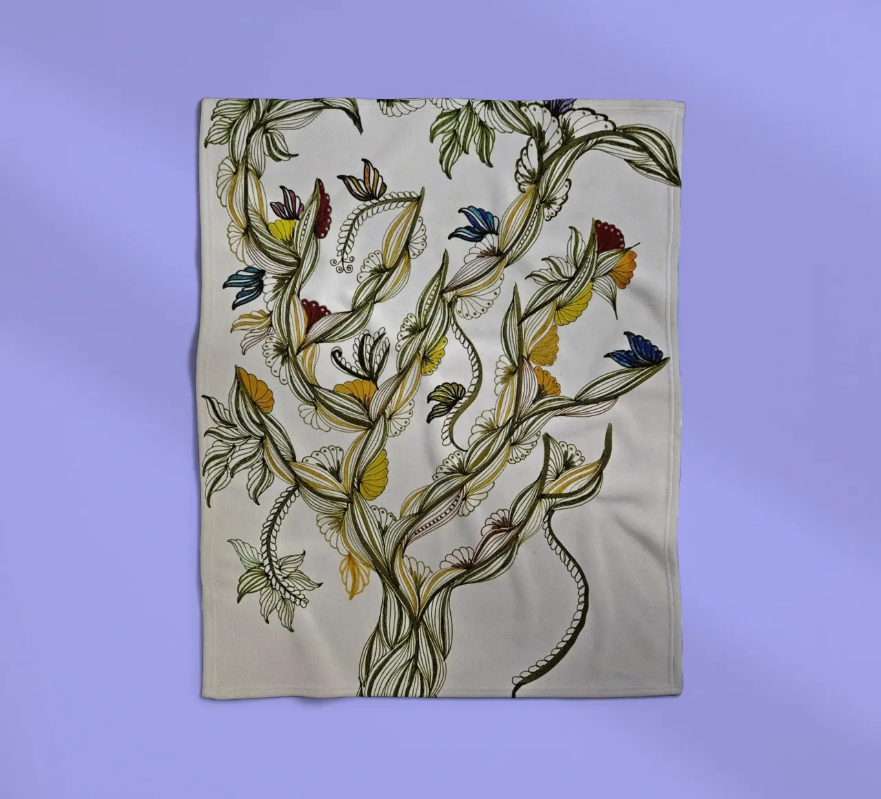 ALBERO DELLA VITA coperta in pile da L'Atelier des merveilles