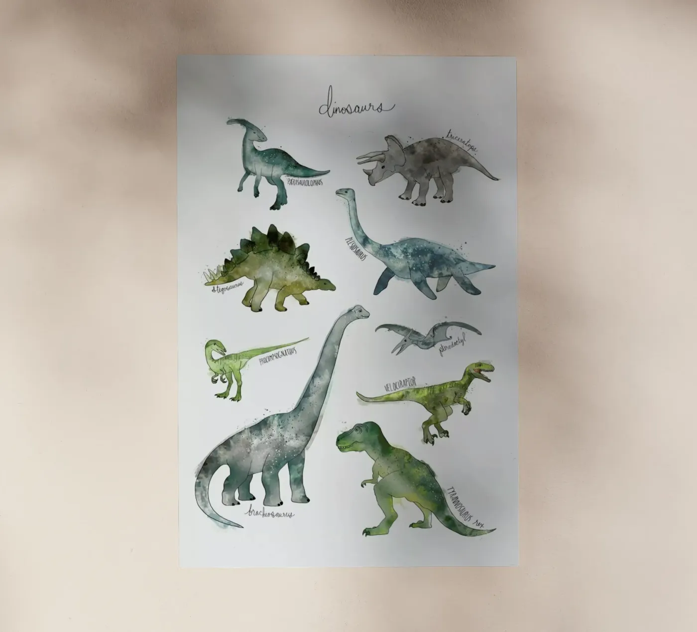 Dinosaurs pellicola backlit da Amy Hamilton