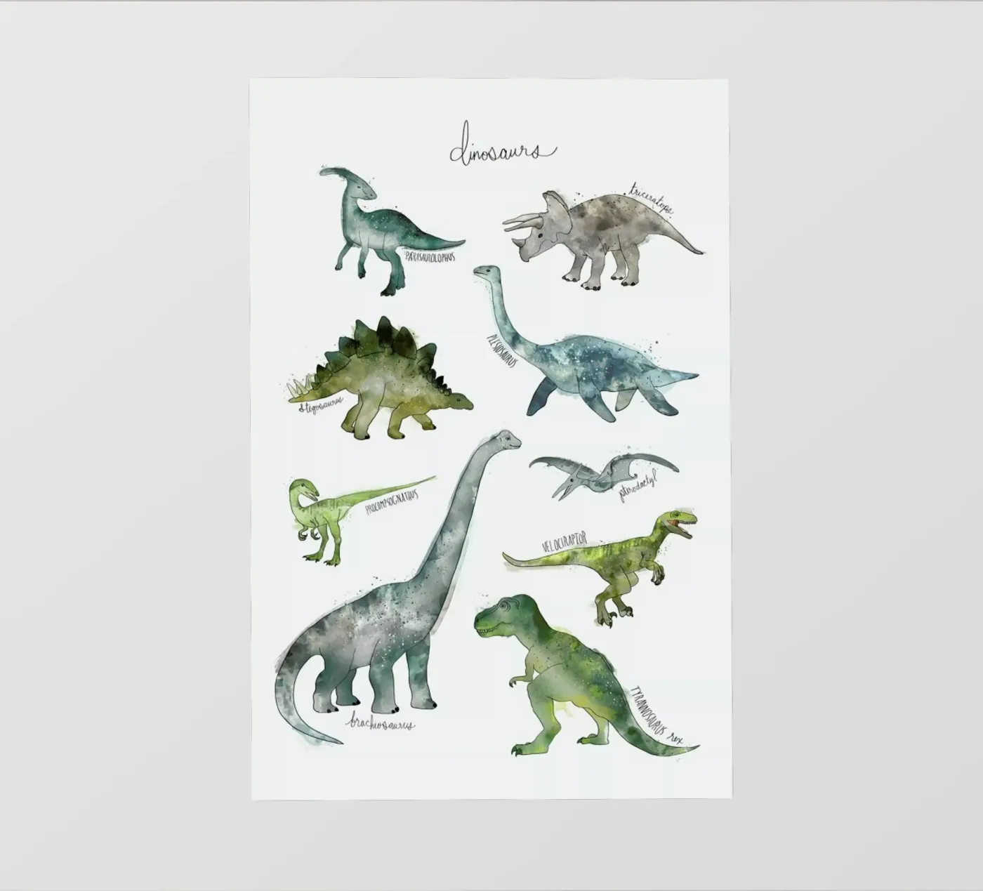 Dinosaurs pellicola backlit da Amy Hamilton