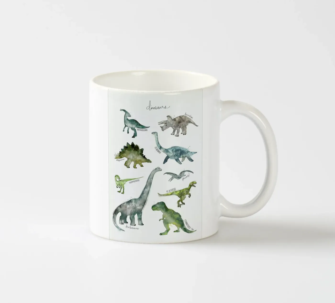 Dinosaurs ceramic mug by Amy Hamilton