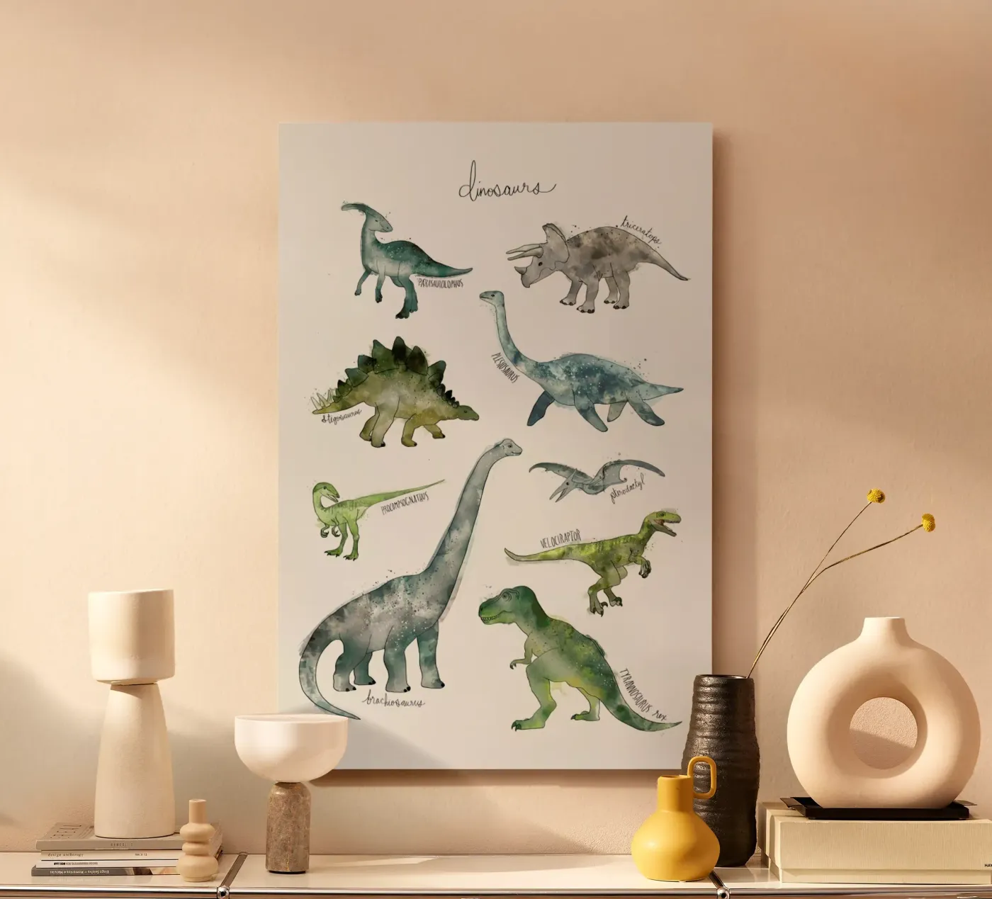 Dinosaurs alluminio dibond da Amy Hamilton