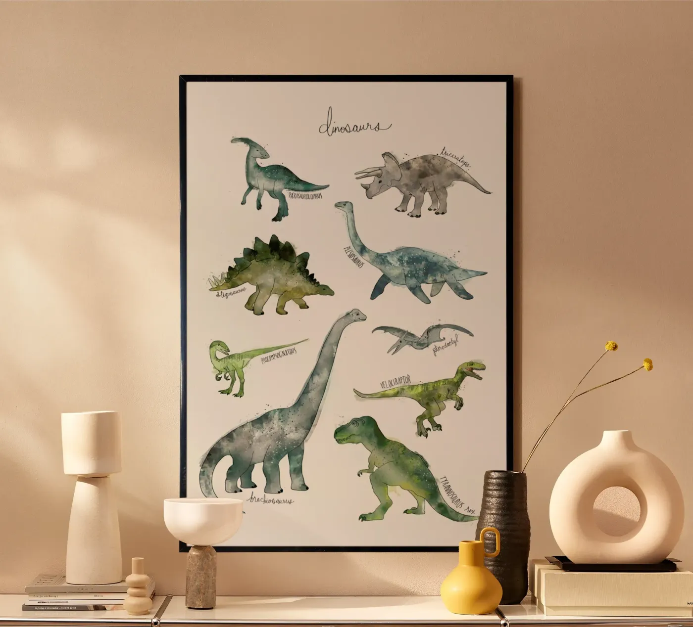 Dinosaurs poster by Amy Hamilton