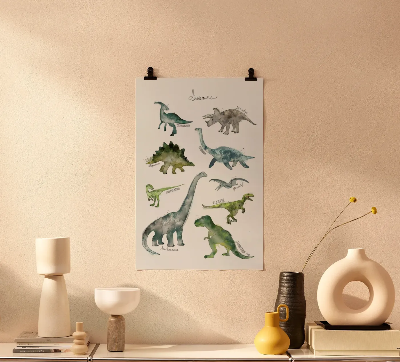 Dinosaurs poster by Amy Hamilton