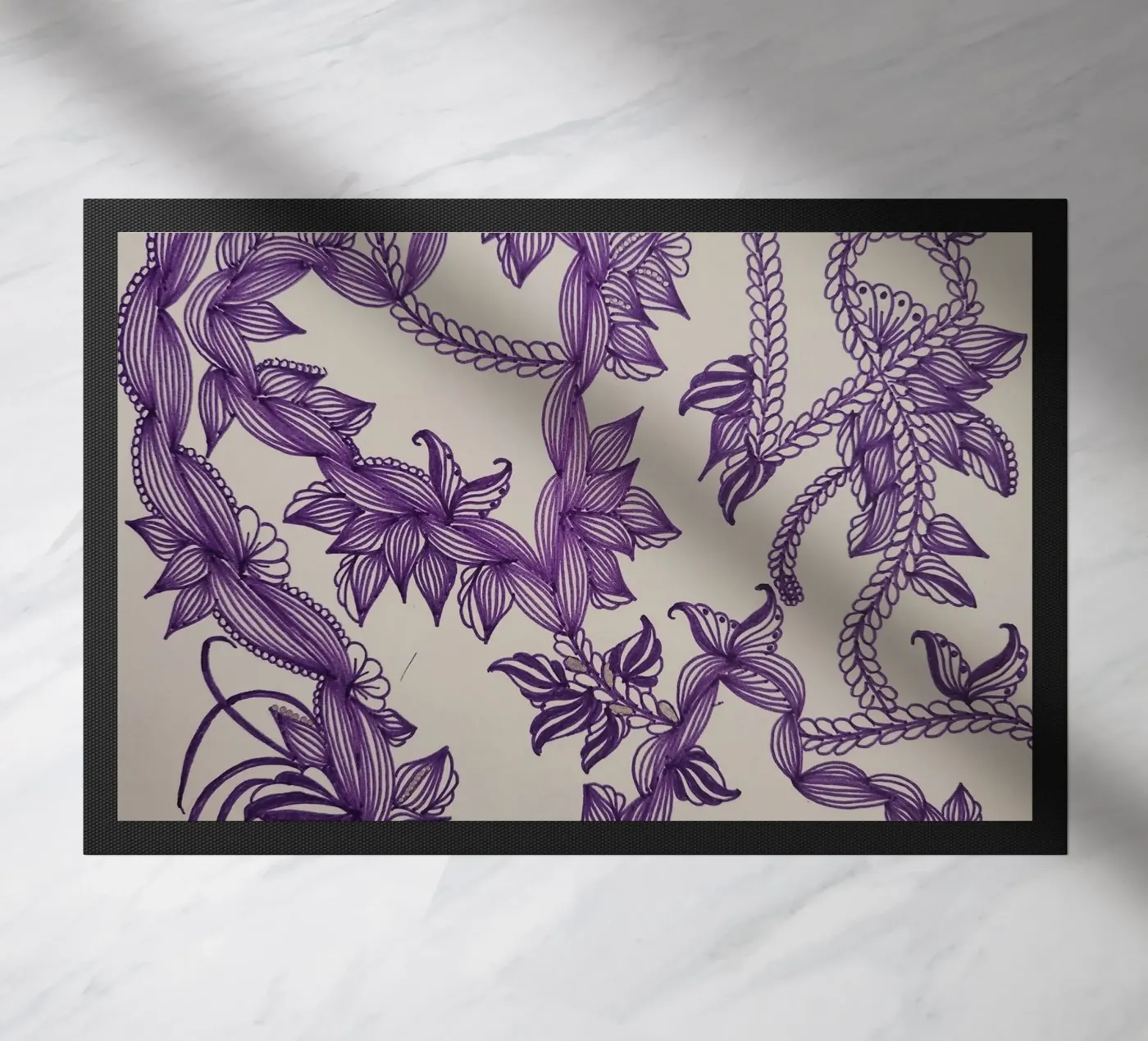 LOVE POURPRE doormat by L'Atelier des merveilles