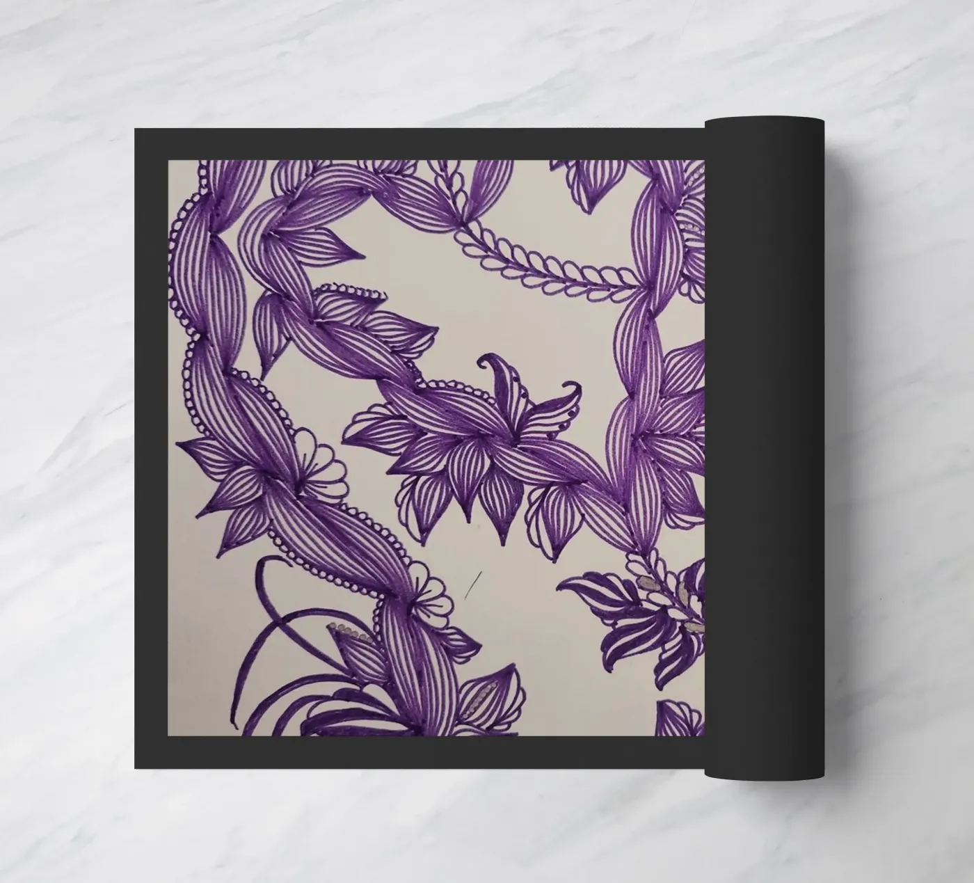 LOVE POURPRE doormat by L'Atelier des merveilles