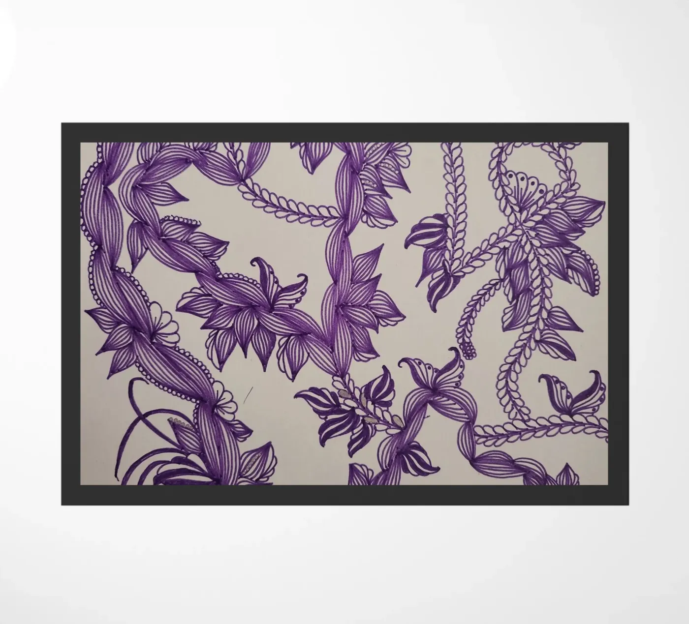 LOVE POURPRE doormat by L'Atelier des merveilles