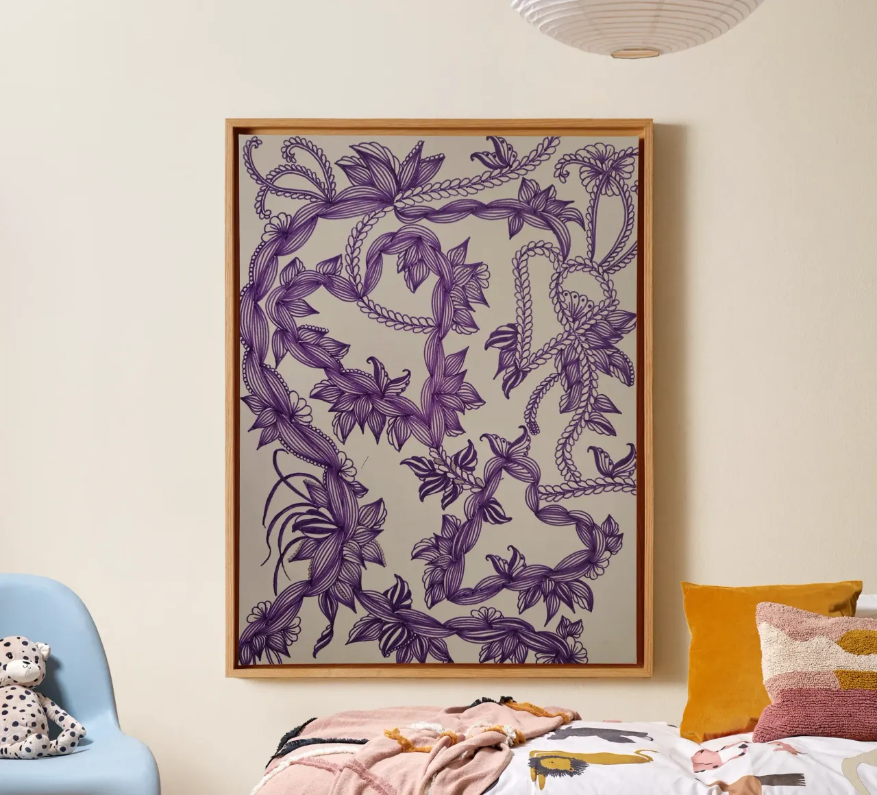 POURPRE AMORE tela con Cornice a cassetta da L'Atelier des merveilles