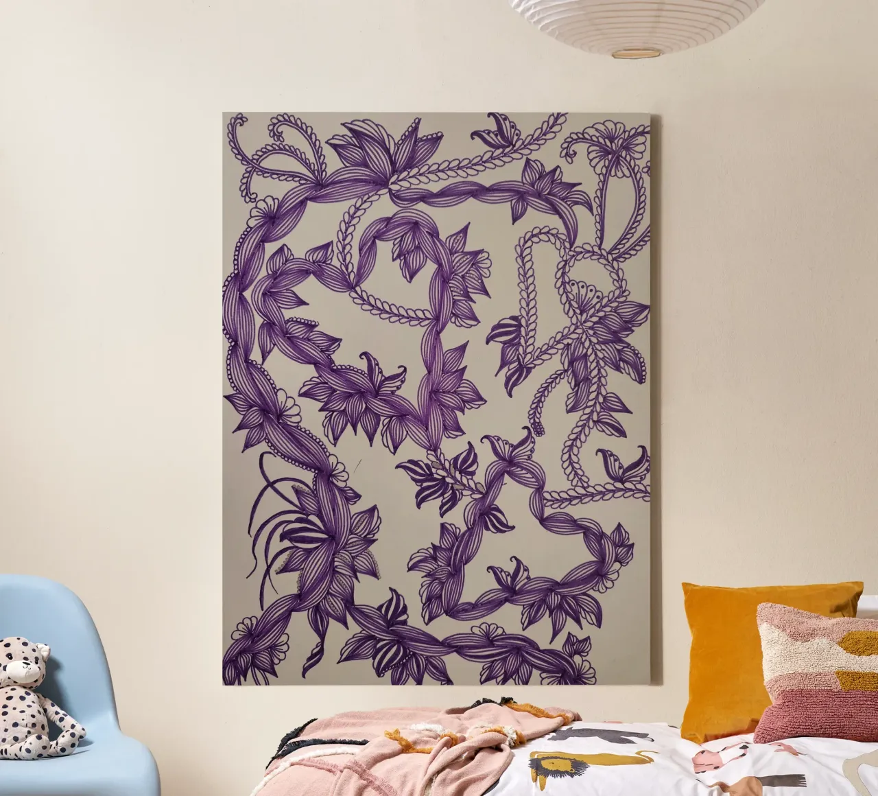 POURPRE AMORE tela con Cornice a cassetta da L'Atelier des merveilles