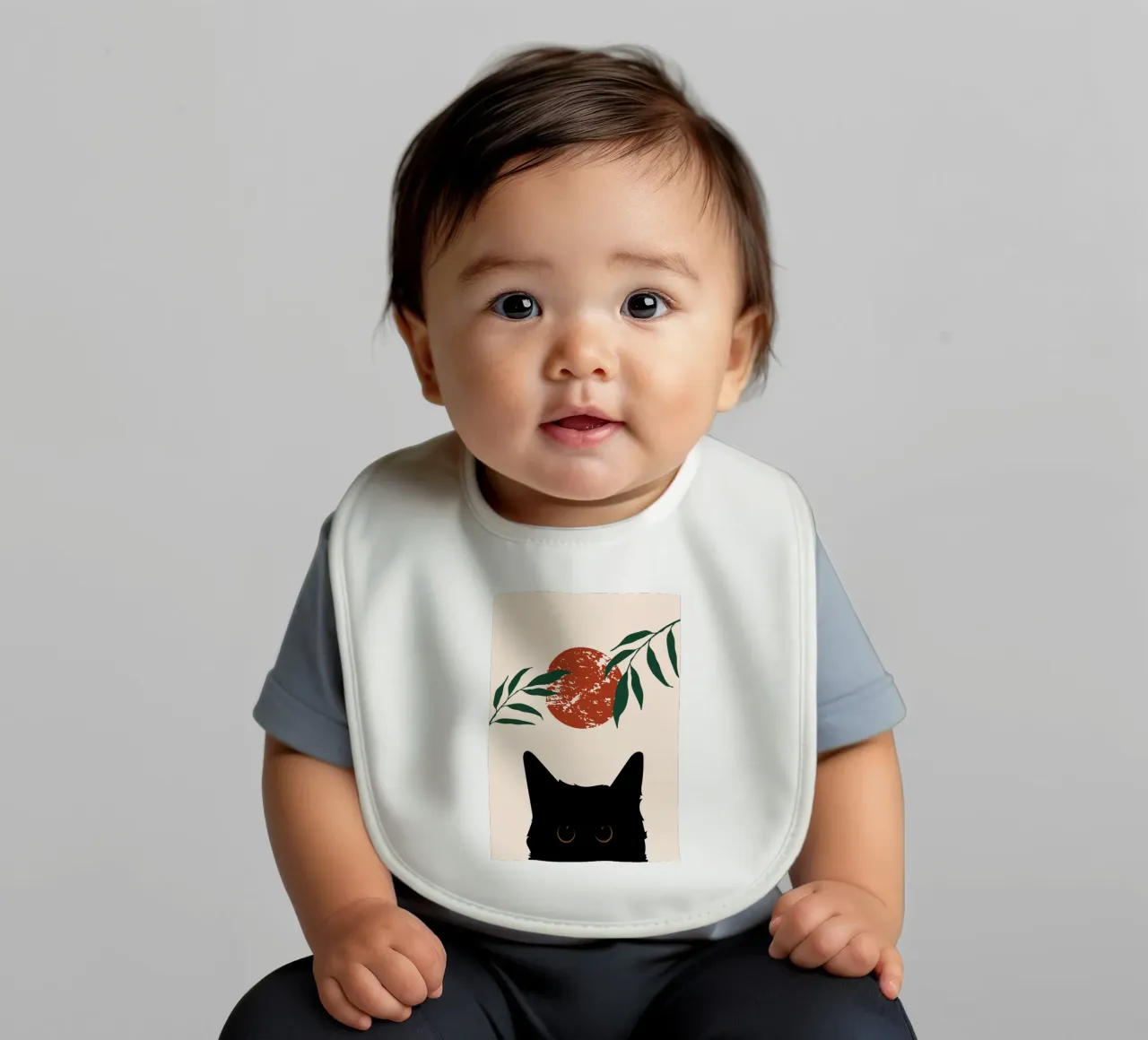 Cat peeking bavaglino da LisaArtes