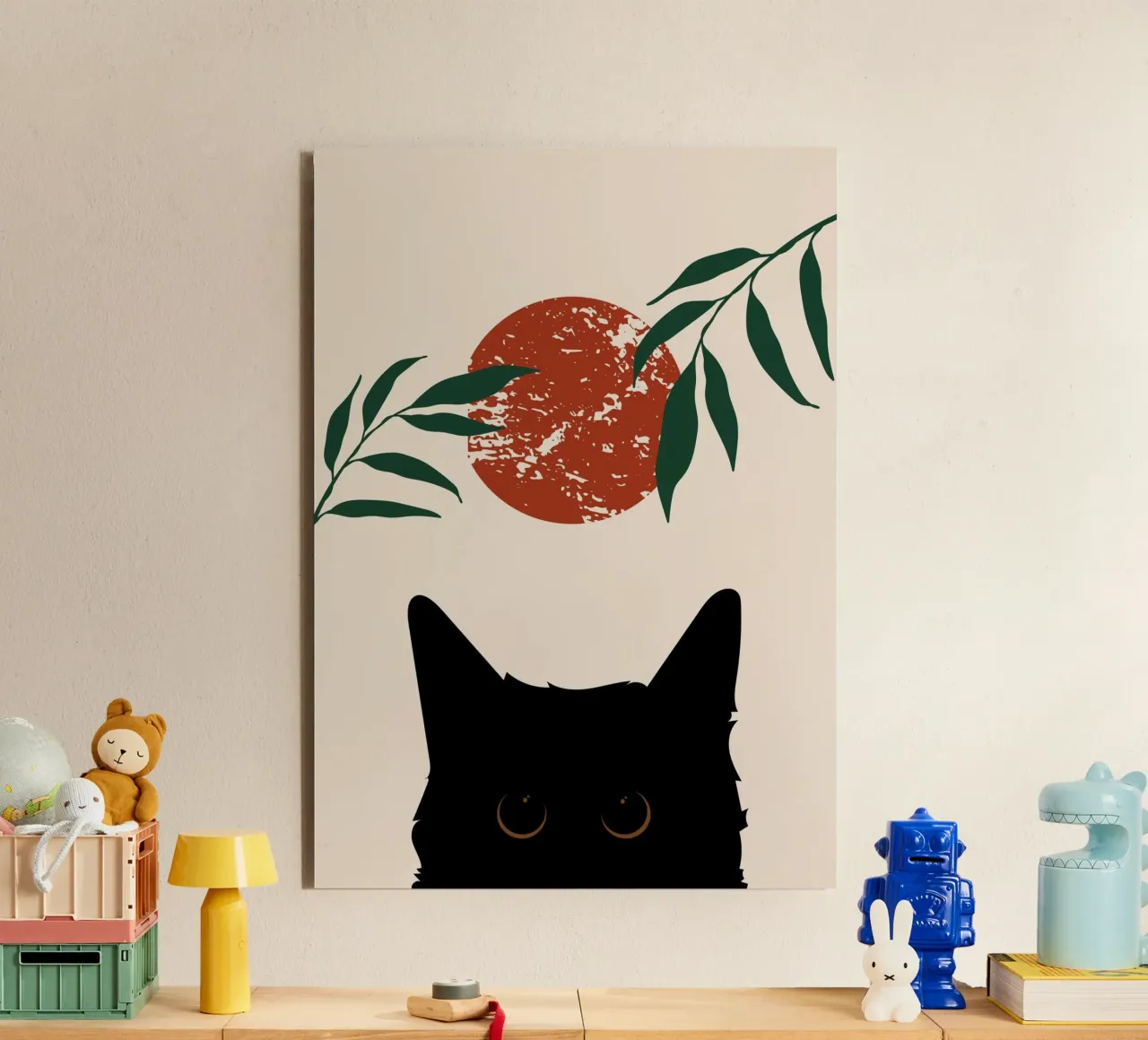 Cat peeking alluminio dibond da LisaArtes