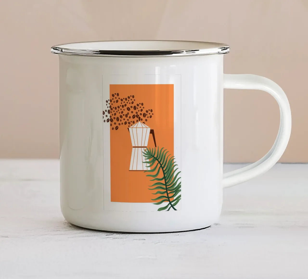 Geometric coffee maker tazza in smalto da LisaArtes