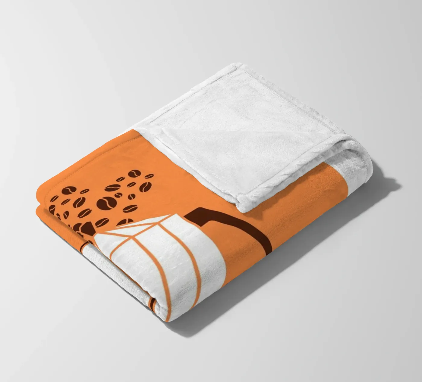 Geometric coffee maker fleece blanket by LisaArtes