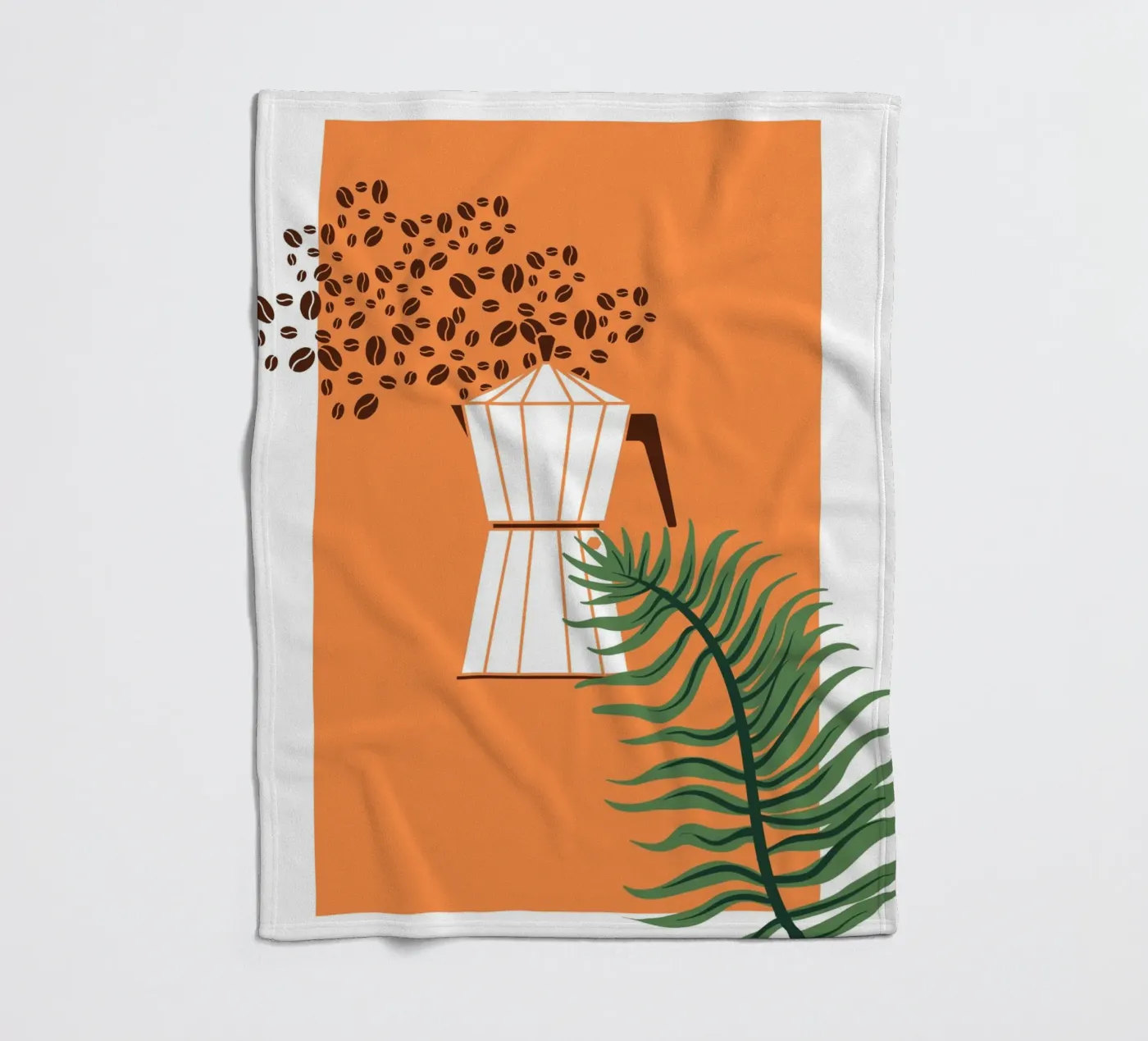 Geometric coffee maker fleece blanket by LisaArtes