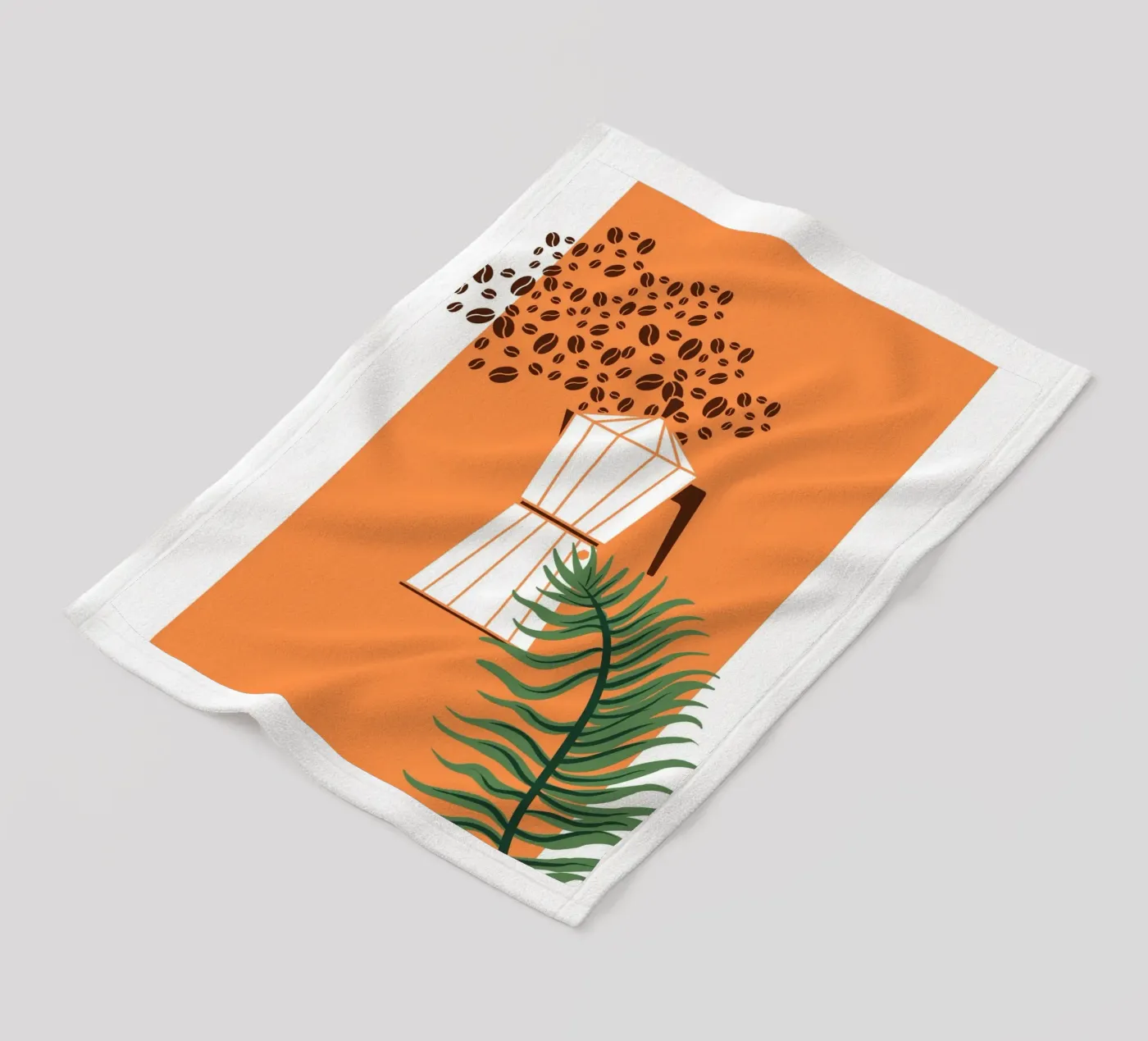 Geometric coffee maker fleece blanket by LisaArtes