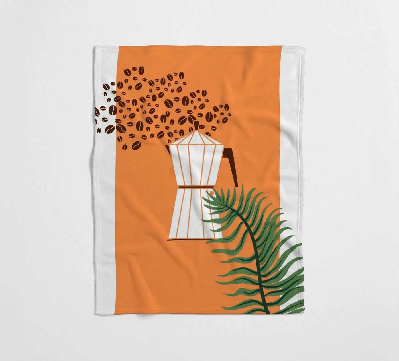 Geometric coffee maker fleece blanket by LisaArtes