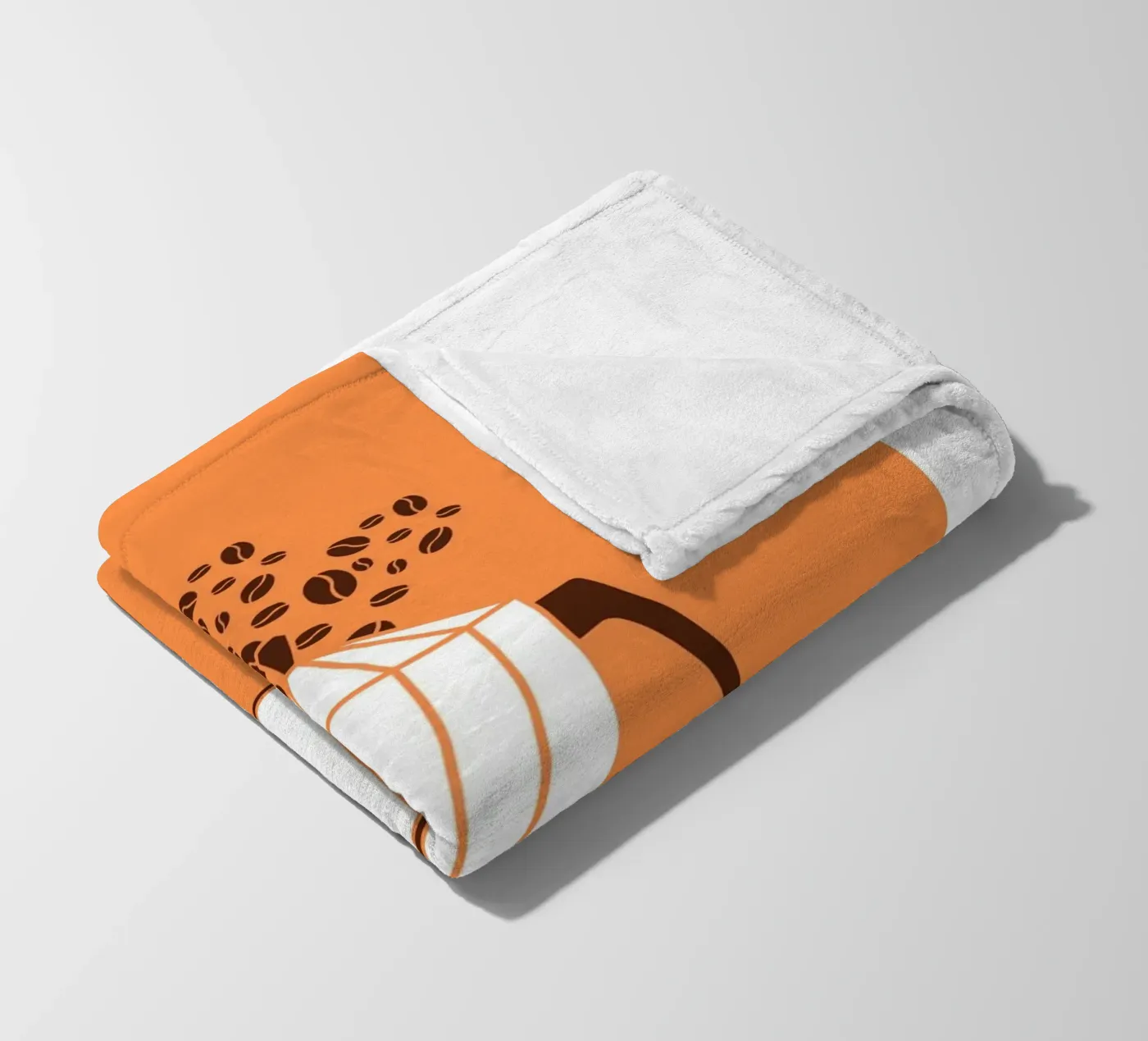 Geometric coffee maker fleece blanket by LisaArtes