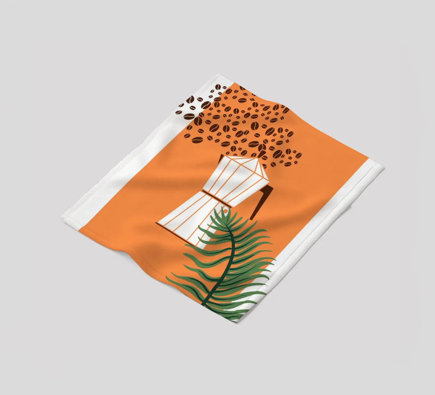 Geometric coffee maker fleece blanket by LisaArtes