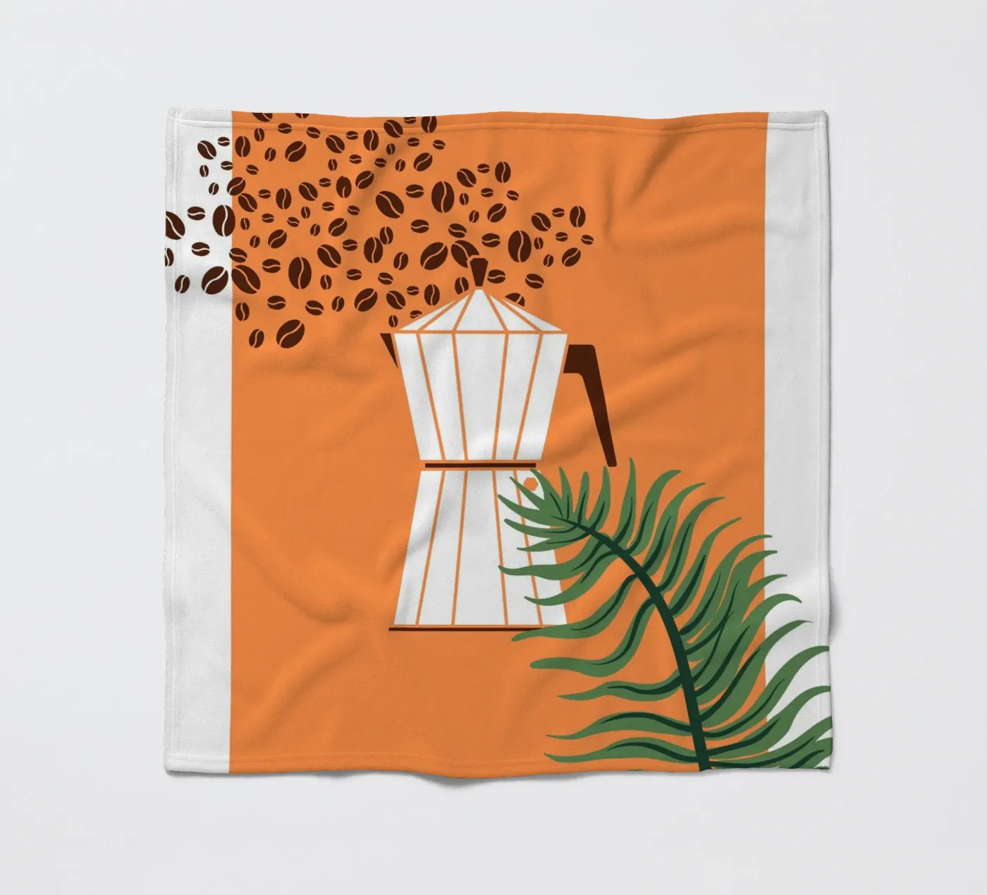 Geometric coffee maker fleece blanket by LisaArtes