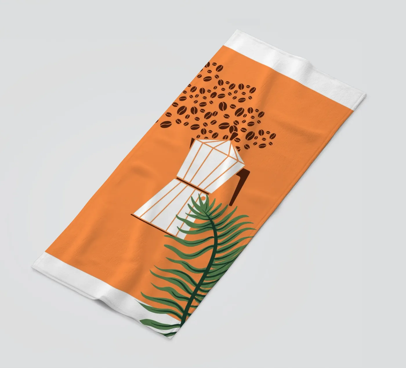 Geometric coffee maker serviette de plage de LisaArtes