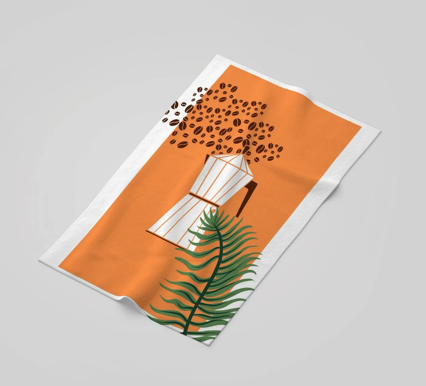 Geometric coffee maker serviette de plage de LisaArtes