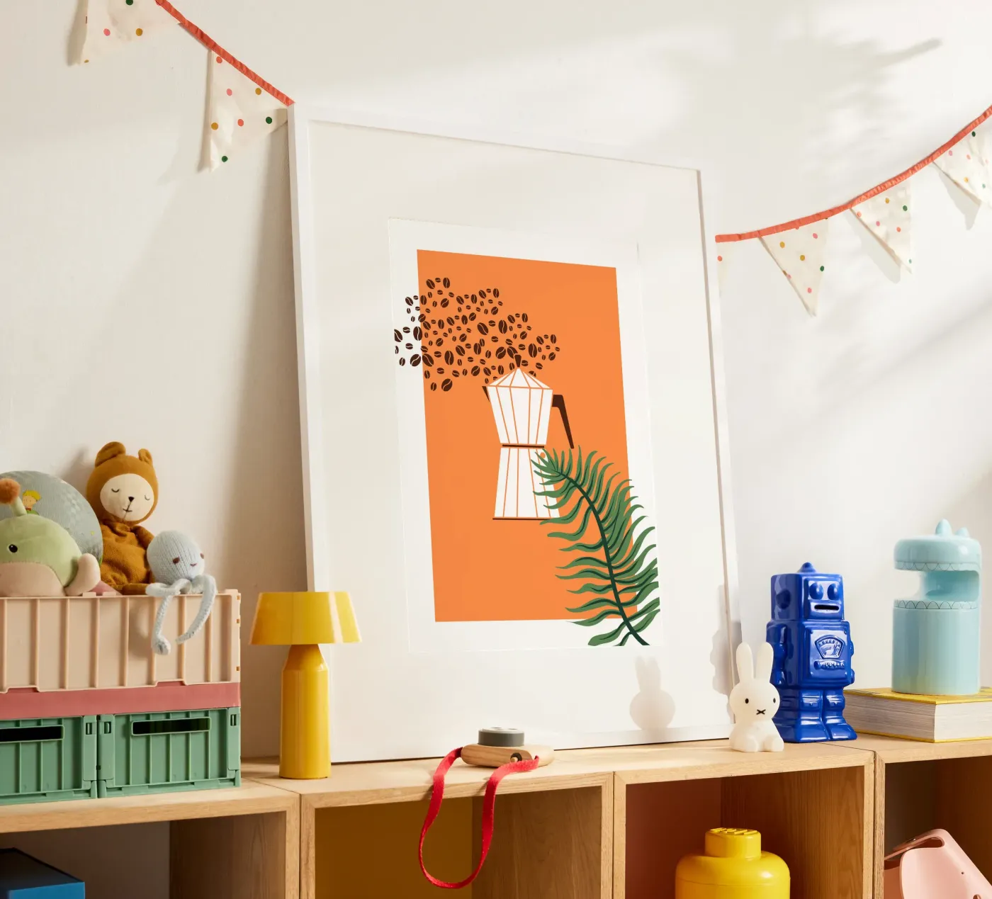 Geometric coffee maker poster da LisaArtes