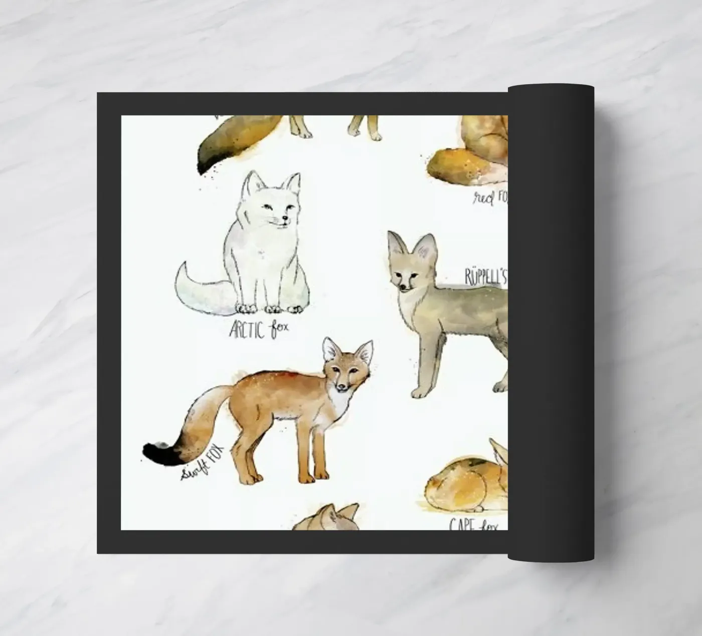 Foxes doormat by Amy Hamilton