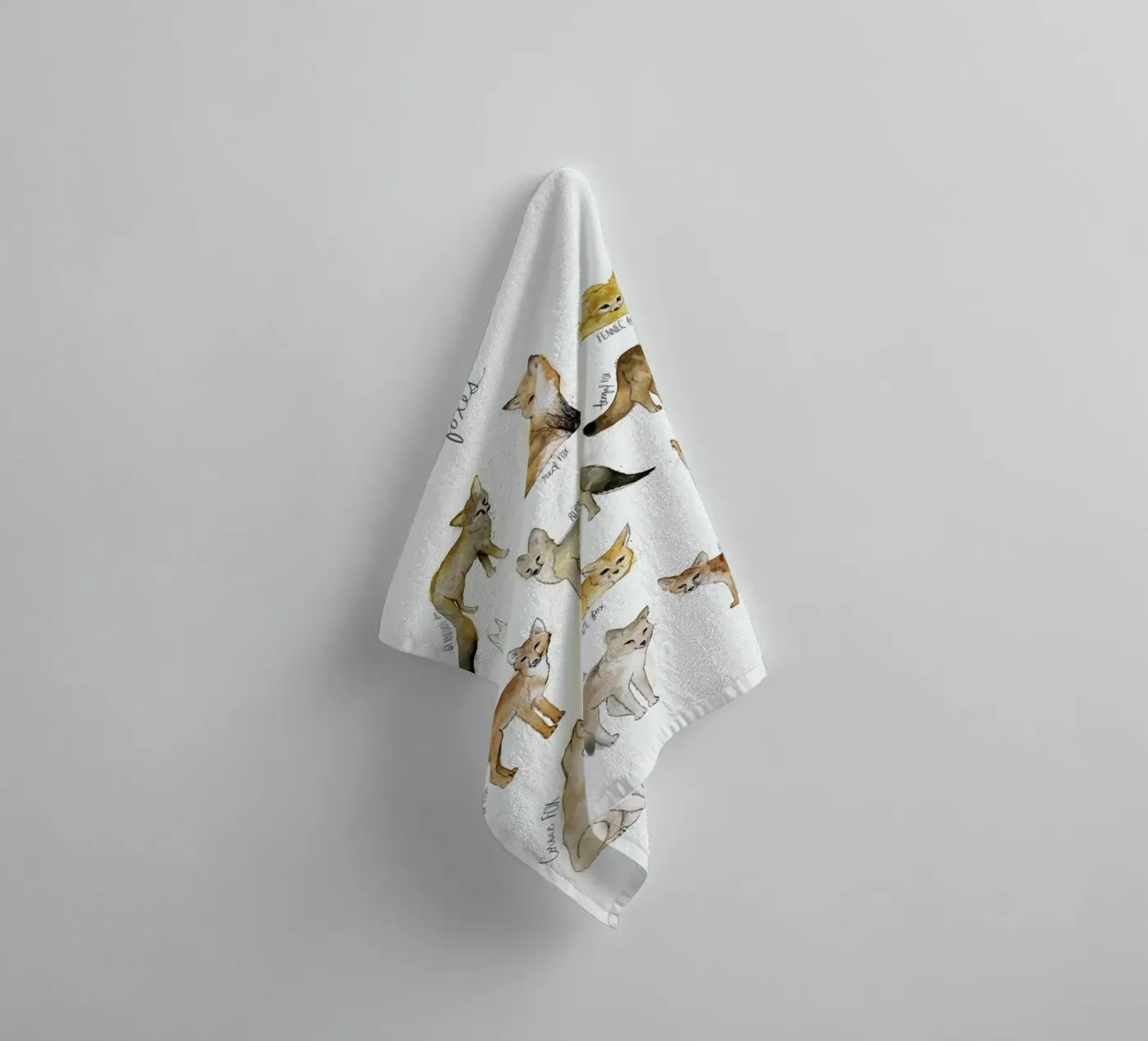 Foxes Handtuch von Amy Hamilton