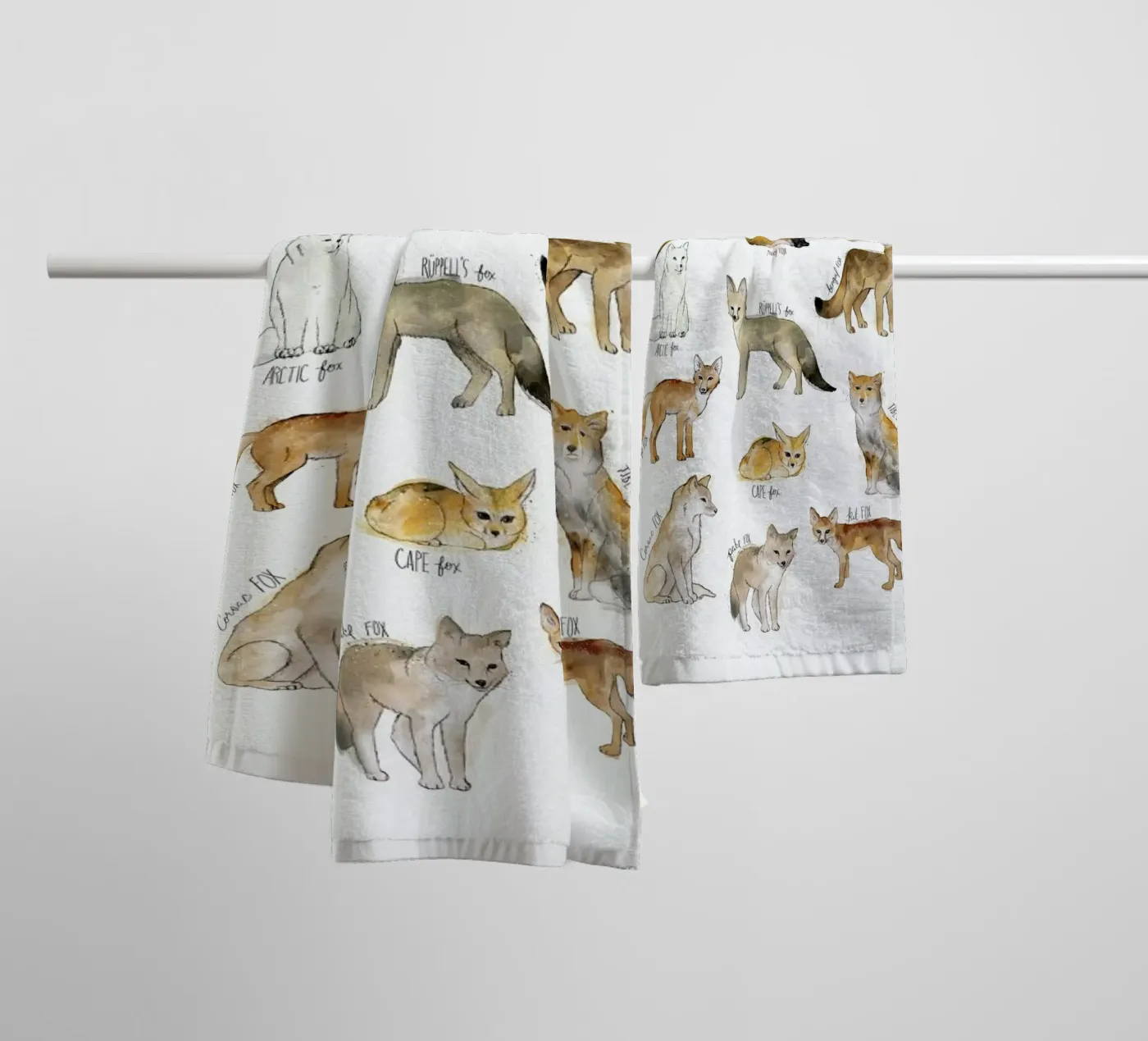 Foxes Handtuch von Amy Hamilton