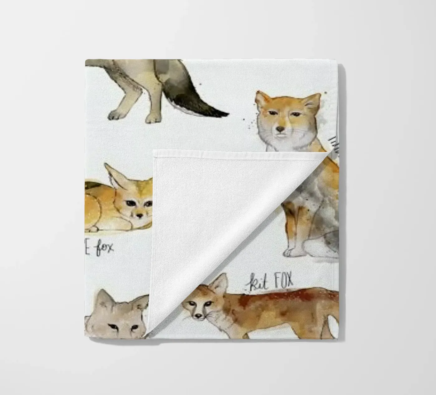 Foxes beach towel by Amy Hamilton