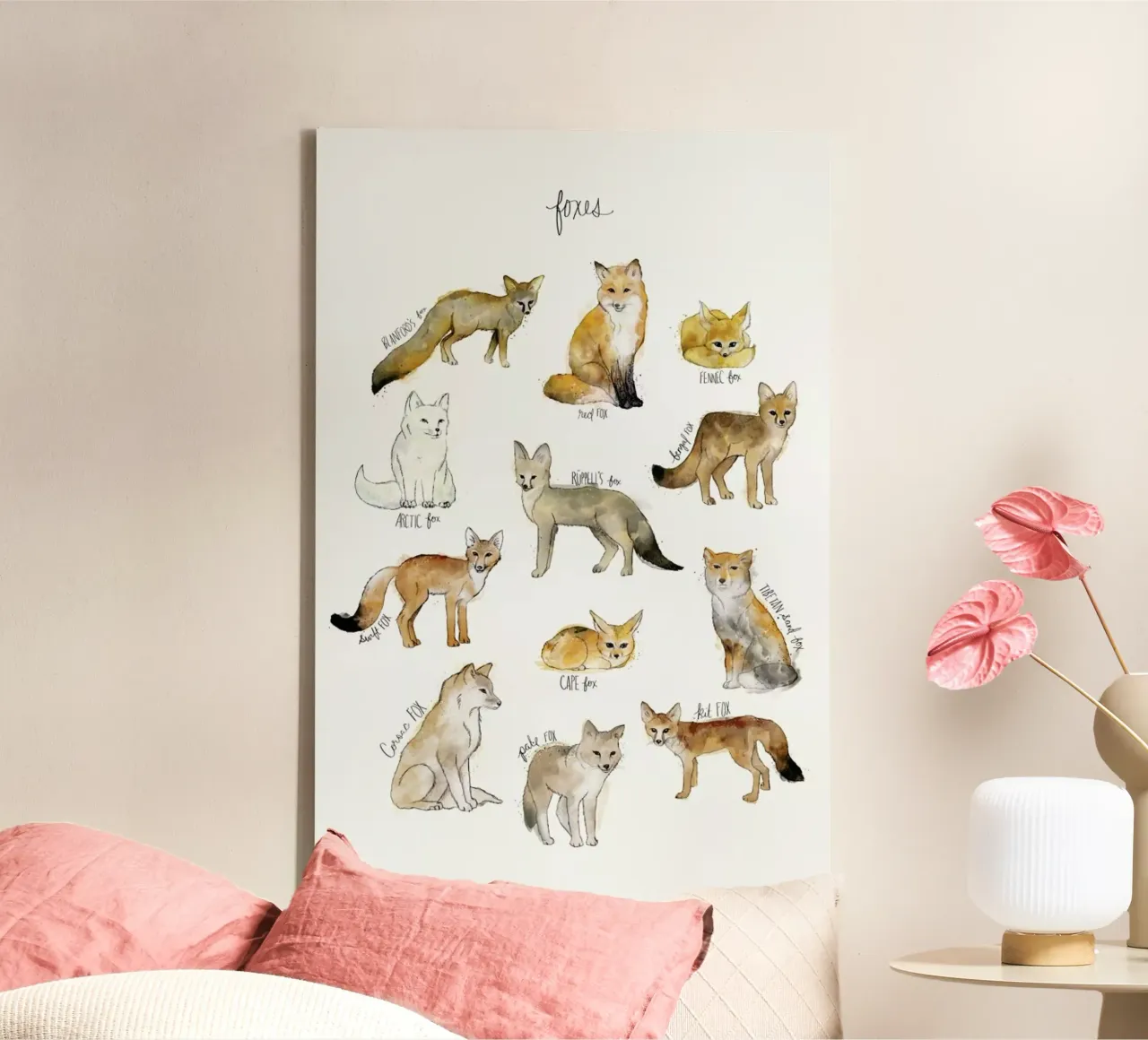 Foxes tela da Amy Hamilton