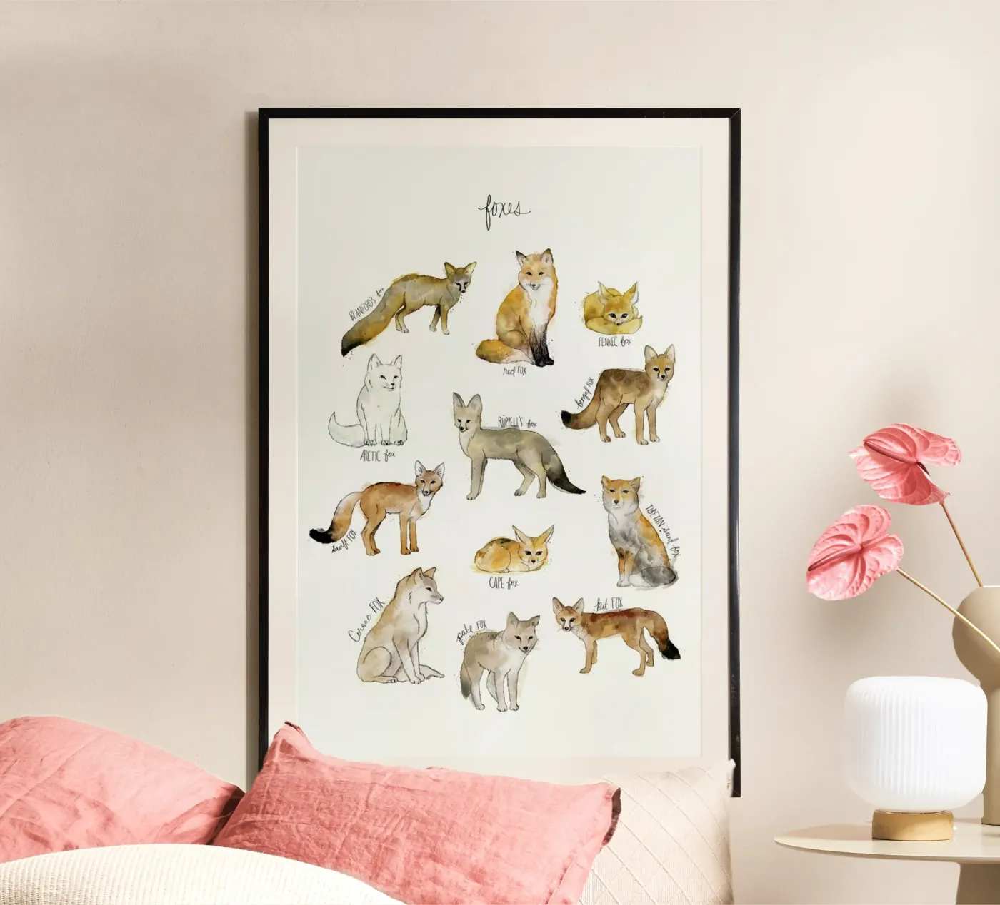 Foxes poster de Amy Hamilton