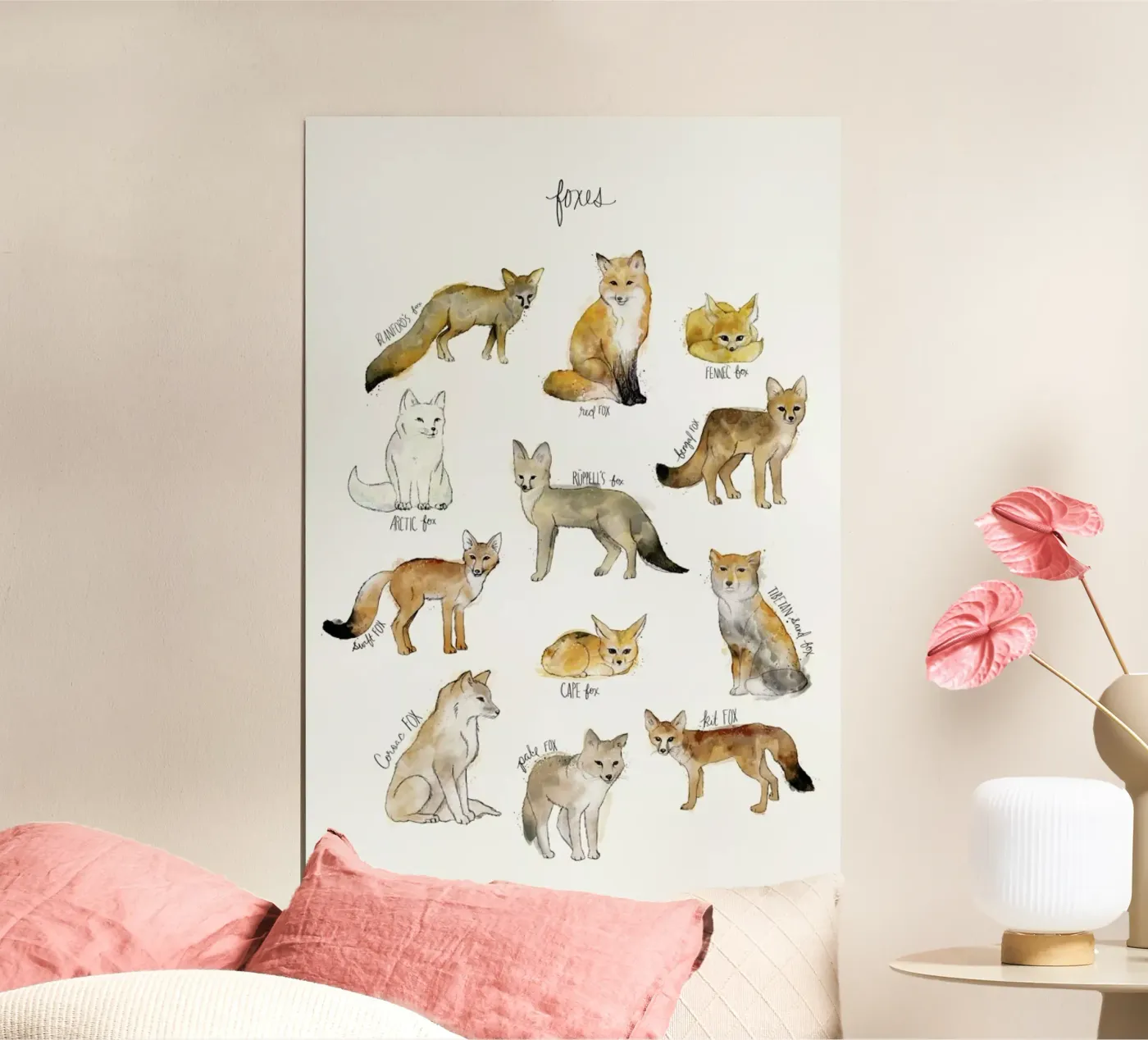 Foxes poster de Amy Hamilton