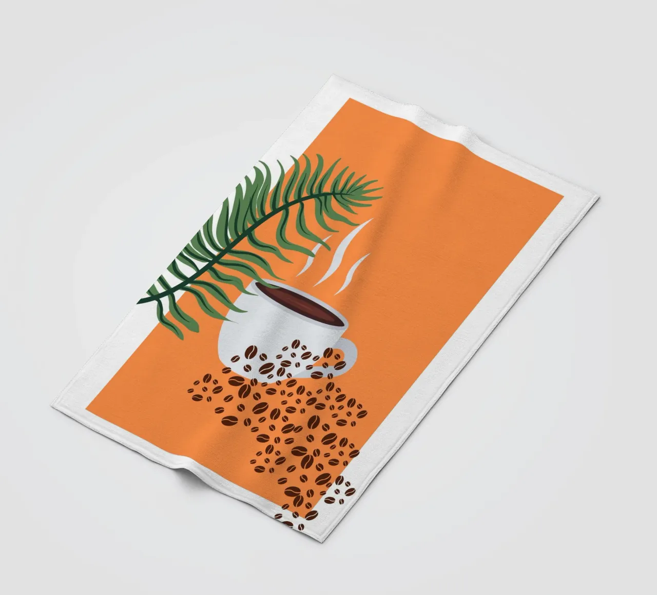 Cup of coffee and fern Fleecedecke von LisaArtes