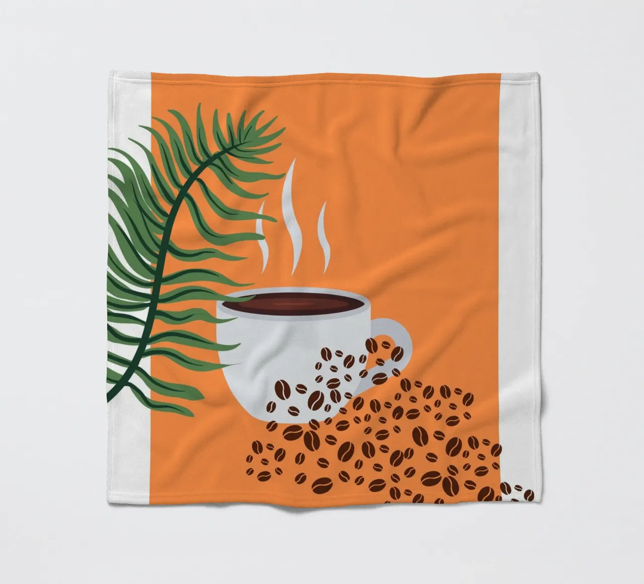 Cup of coffee and fern Fleecedecke von LisaArtes