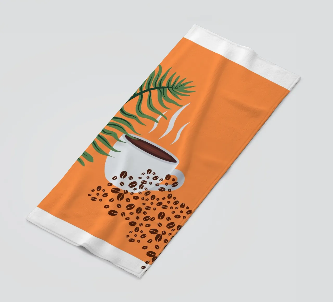 Cup of coffee and fern telo mare da LisaArtes