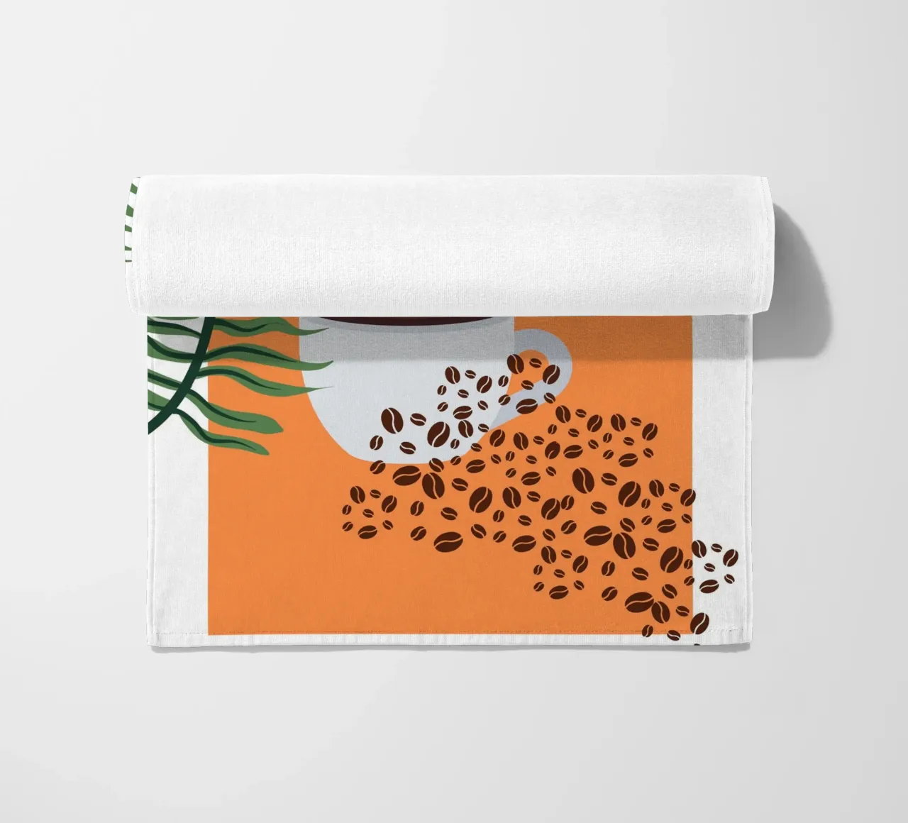 Cup of coffee and fern telo mare da LisaArtes