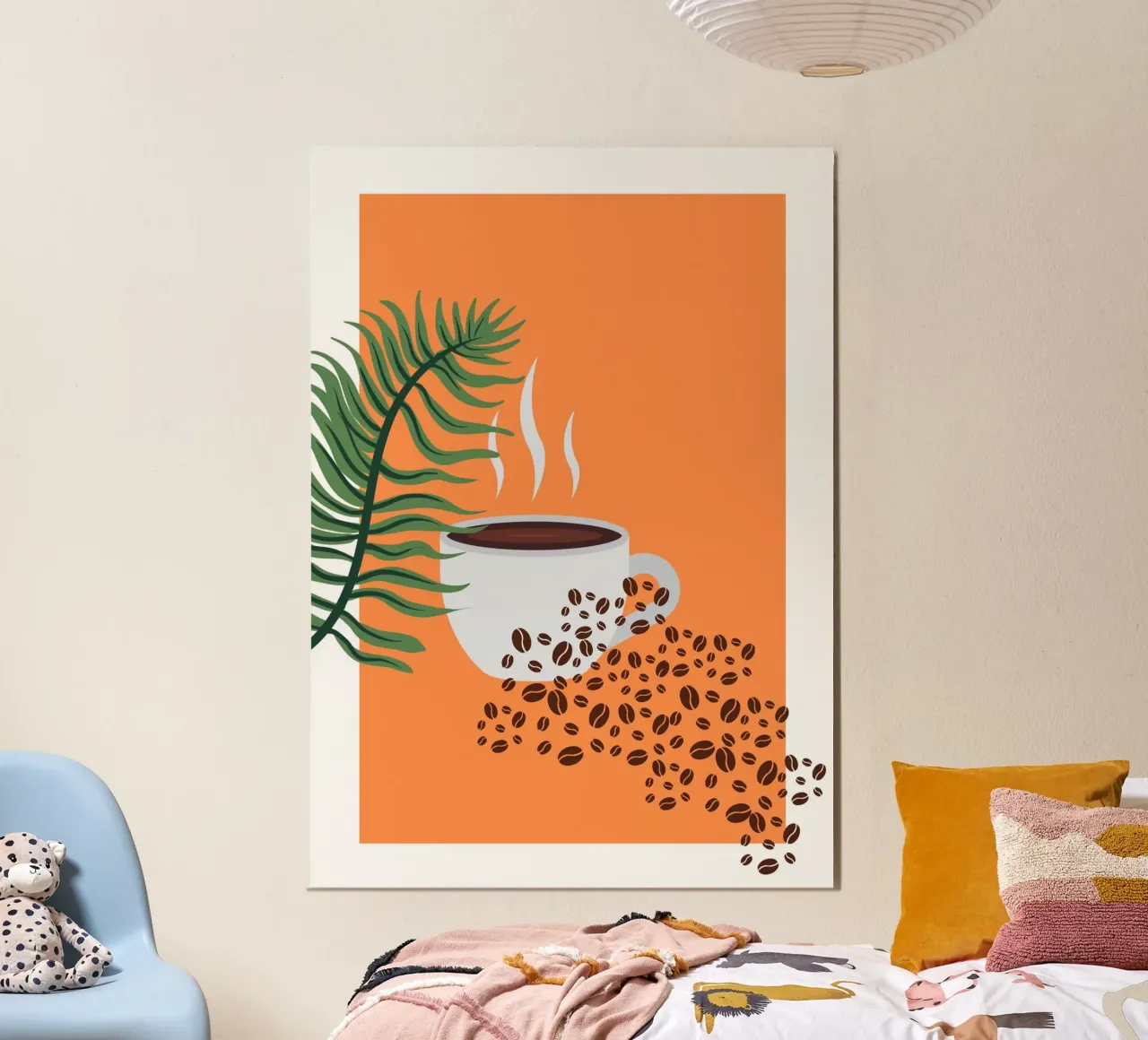 Cup of coffee and fern hahnemühle by LisaArtes