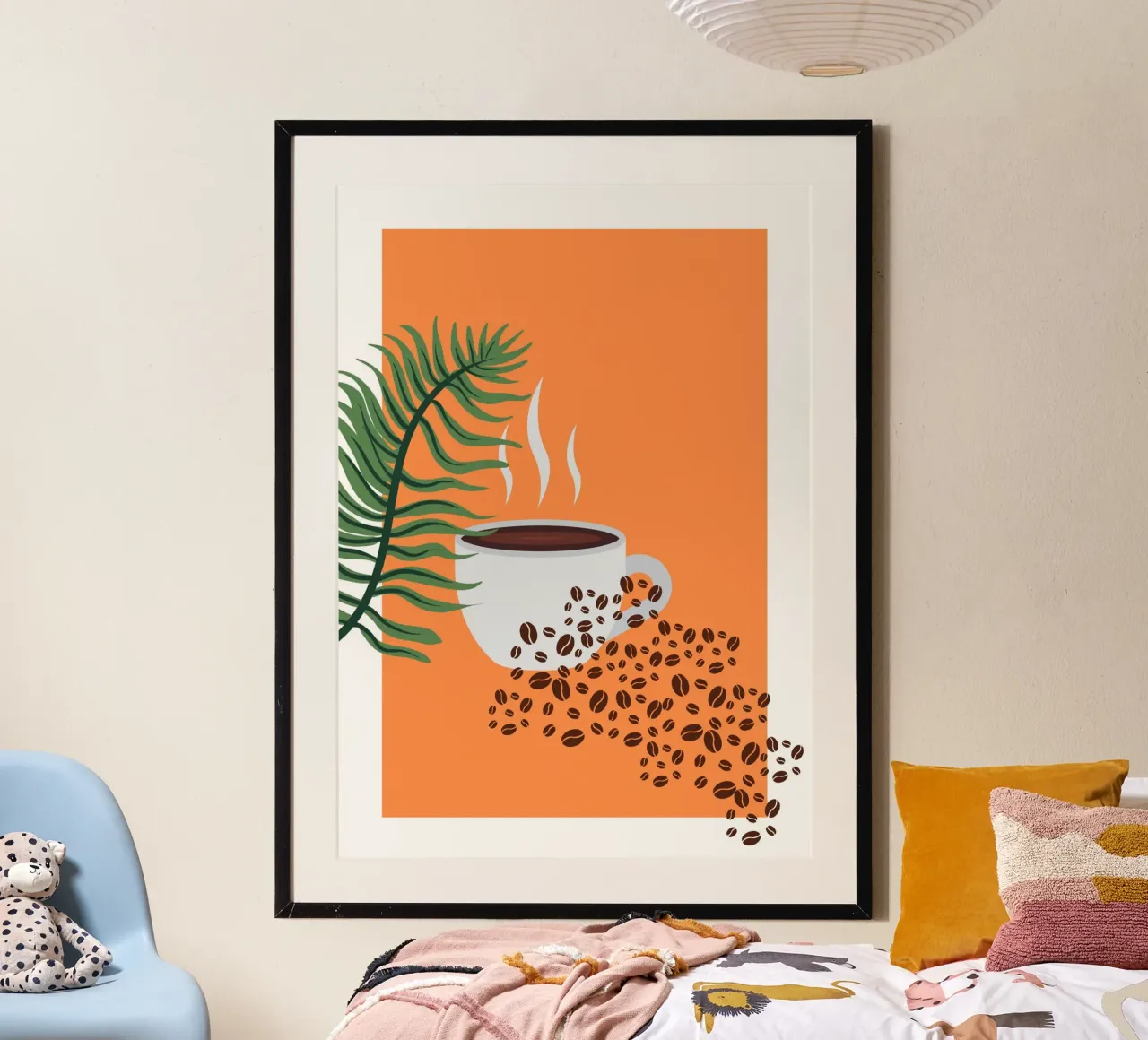 Cup of coffee and fern hahnemühle by LisaArtes