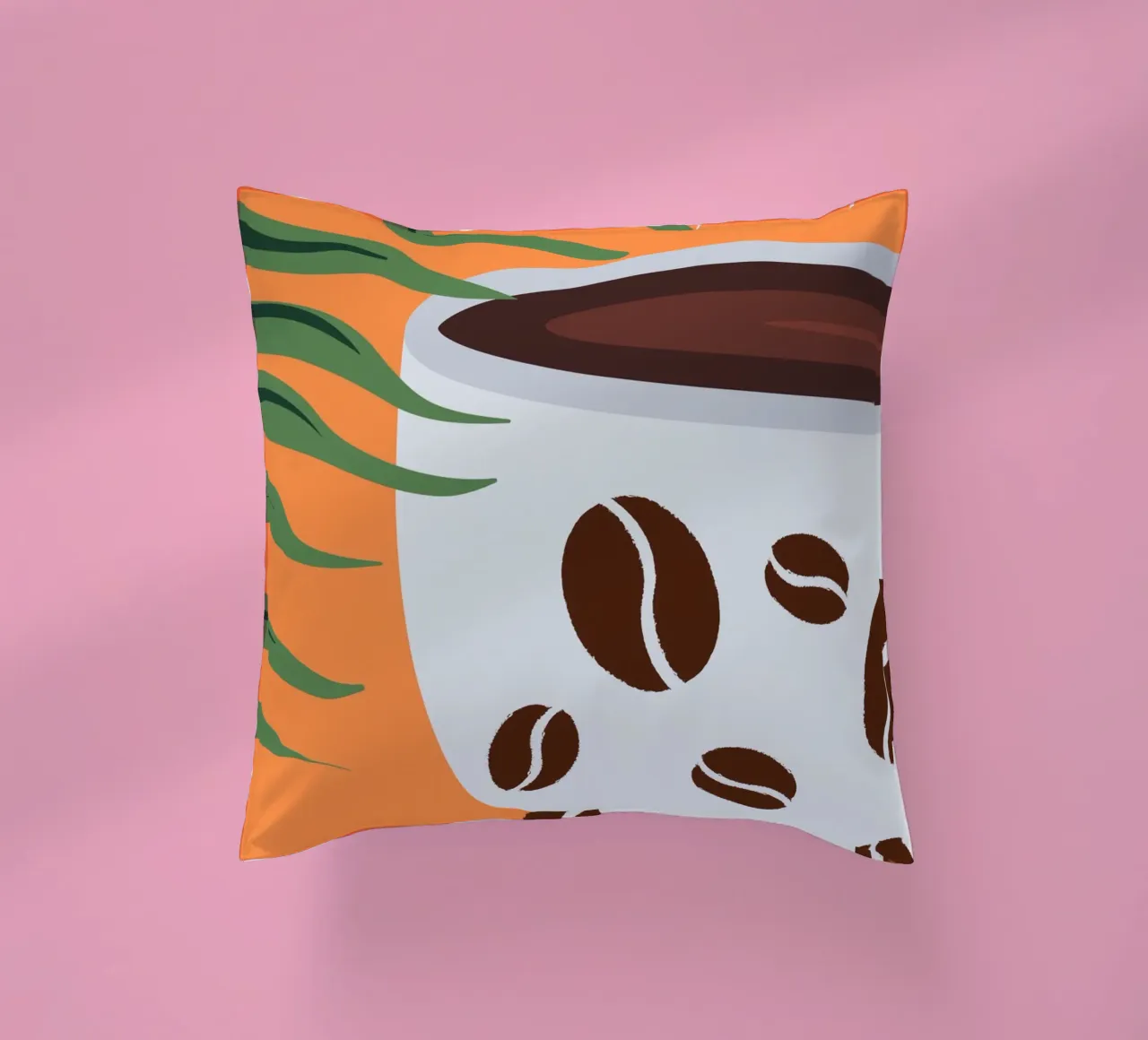 Cup and coffee beans cuscino da LisaArtes