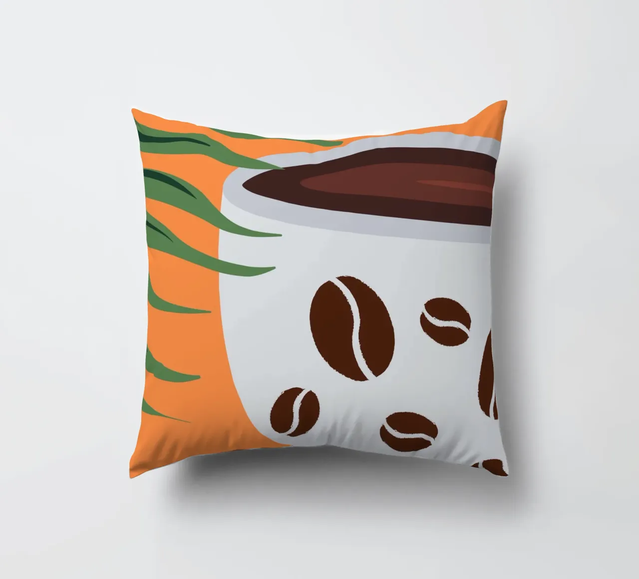 Cup and coffee beans cuscino da LisaArtes