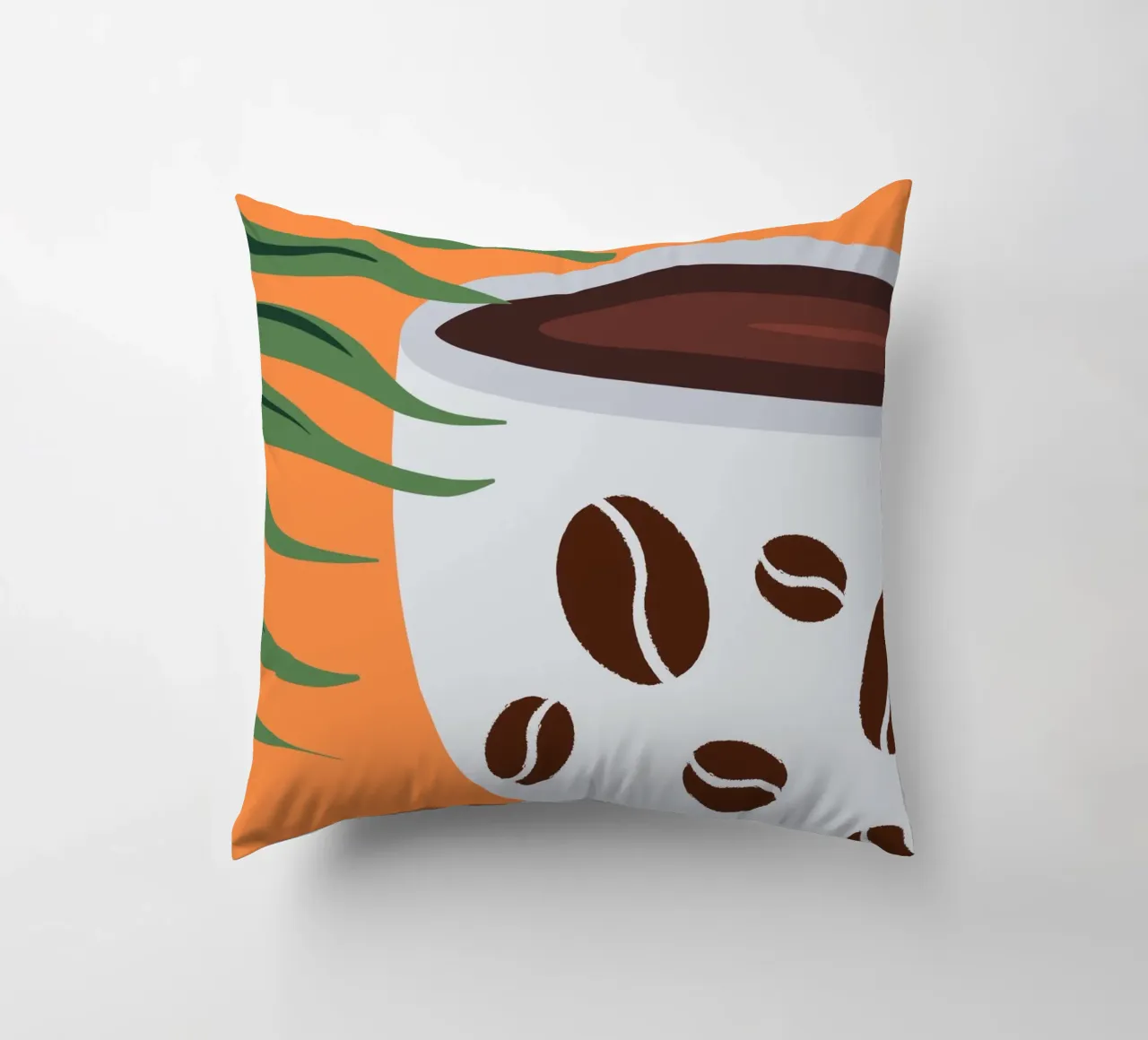 Cup and coffee beans cuscino da LisaArtes