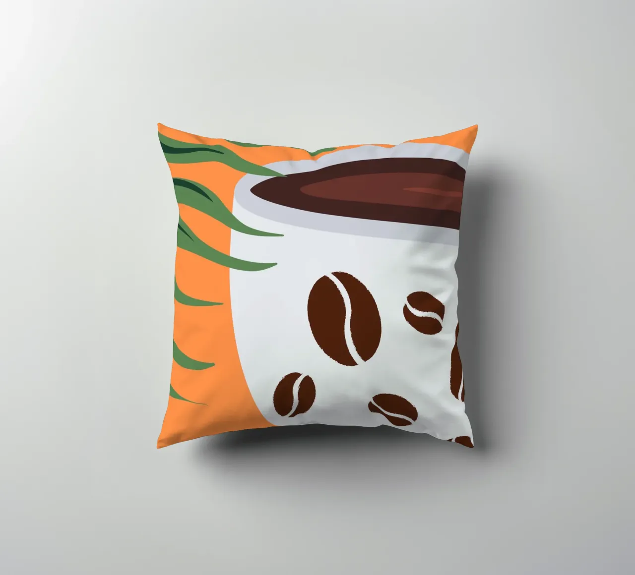 Cup and coffee beans cuscino da LisaArtes