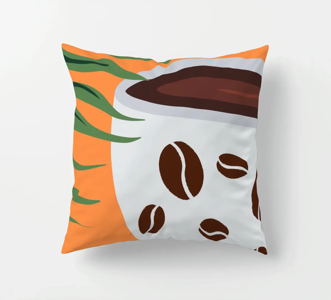 Cup and coffee beans cuscino da LisaArtes