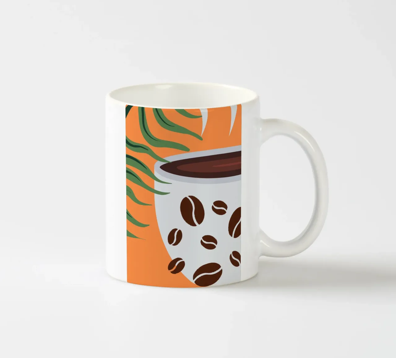 Cup and coffee beans tazza in ceramica da LisaArtes