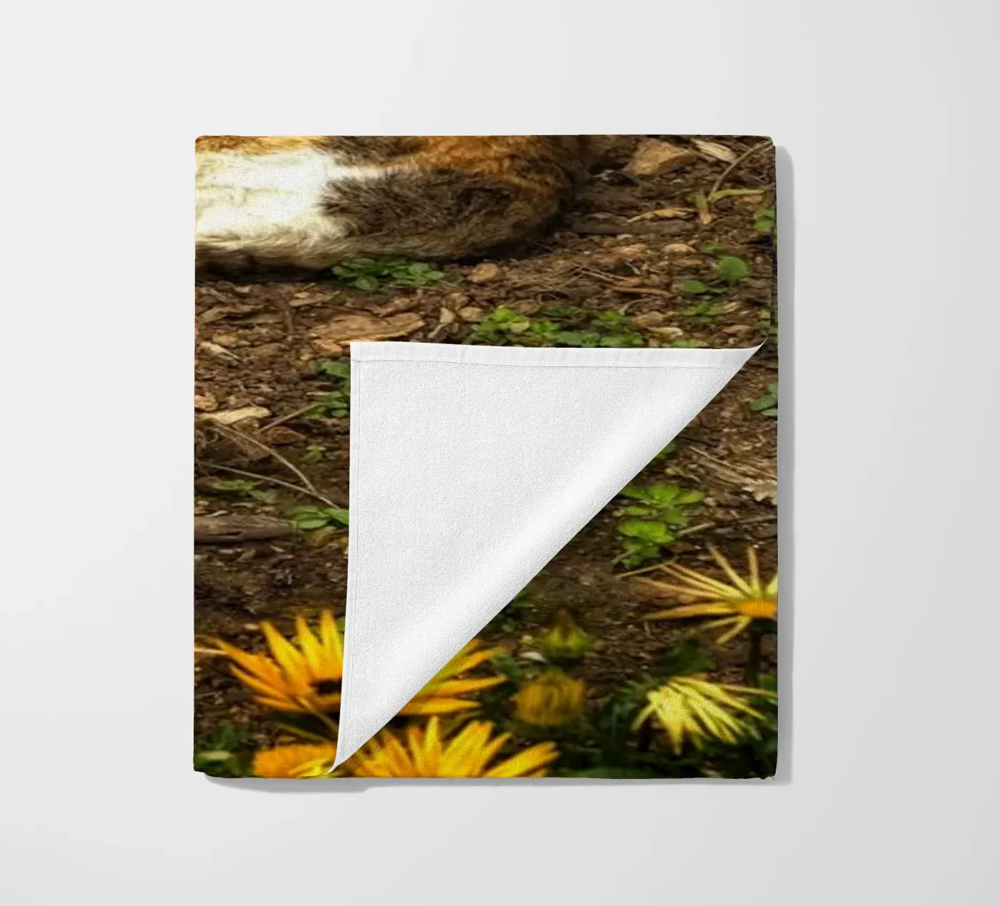 Gatto che dorme telo mare da Curious Collections by Marielle Leenders